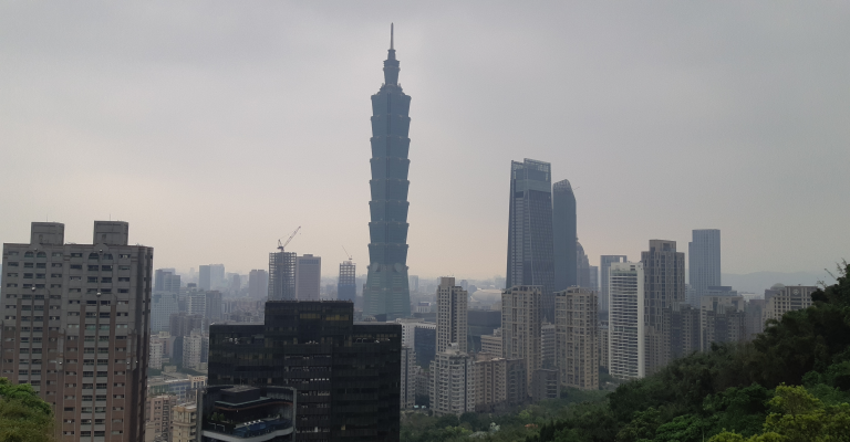 Taipei 101 in Taipei, Taiwan, representing a key urban and economic landmark.